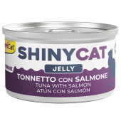 Пълноценна консервирана храна за котки GimCat SHINYCAT JELLY TUNA WITH SALMON парченца риба тон и сьомга в желе